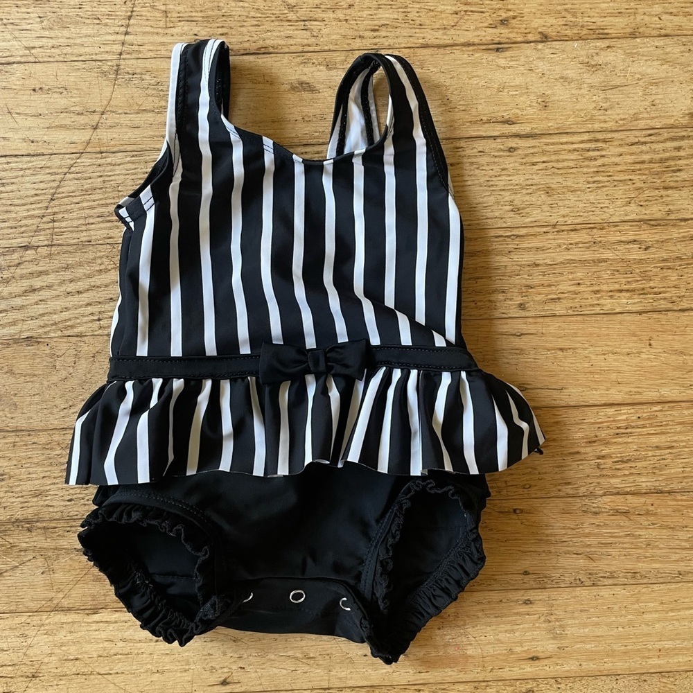Ruffle Butts Striped bow ruffles Swimsuit
